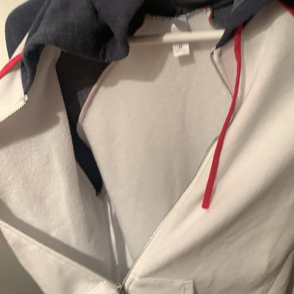 Superfly 3 tone Red Cream Grey Alternative Apparel Full Zip Hoodie SZ Medium 🔥 - Picture 4 of 11